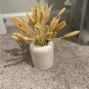 Threshold Cream Vase with Yellow Faux Florals